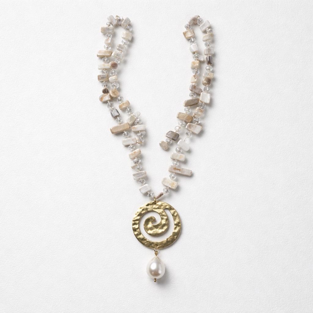 Collana regolabile madreperla girella made in italy