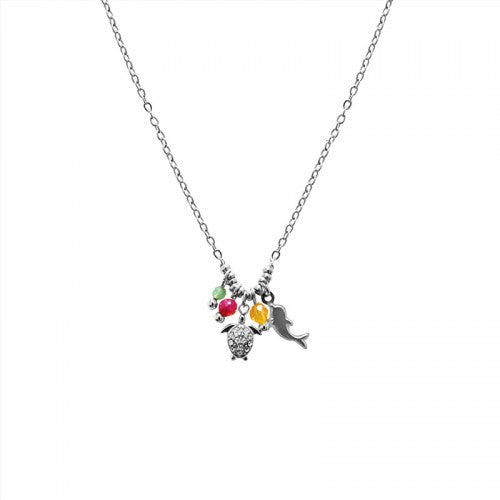 Collana regolabile acciaio mini charms sirena