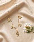 Collana regolabile acciaio fiori