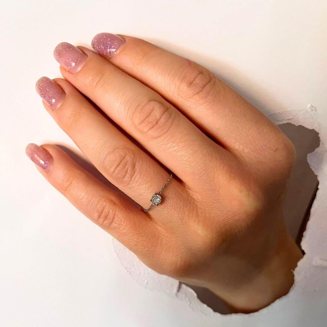 Anello acciaio acciaio scorrevole