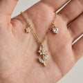 Collana regolabile acciaio fiore