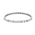 Uomo bracciale acciaio zirconi