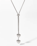 Collana regolabile acciaio saliscendi cuori