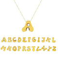 Collana acciaio lettera oro