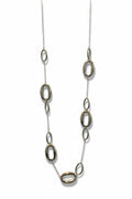 Collana lunga acciaio ovali 80cm