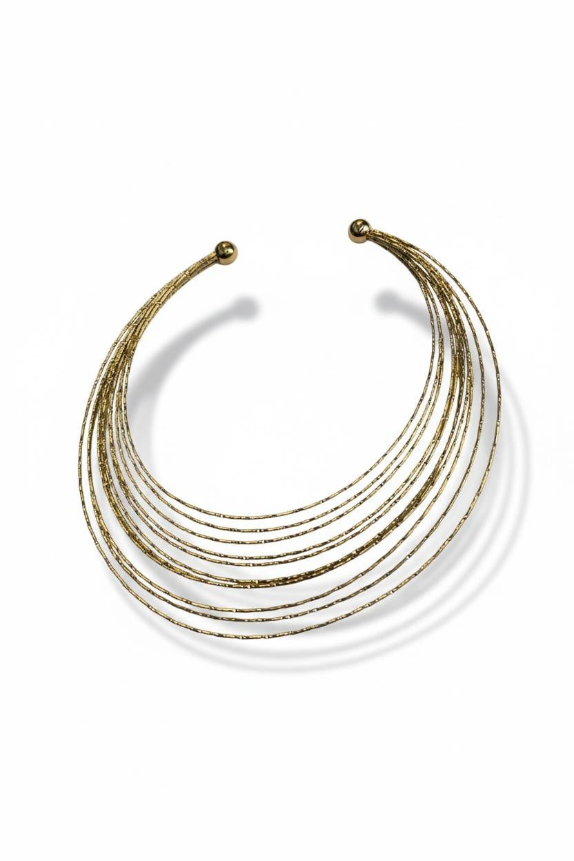 Choker Collana acciaio millefili satinato