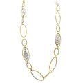 Collana metallo ovali con madreperla