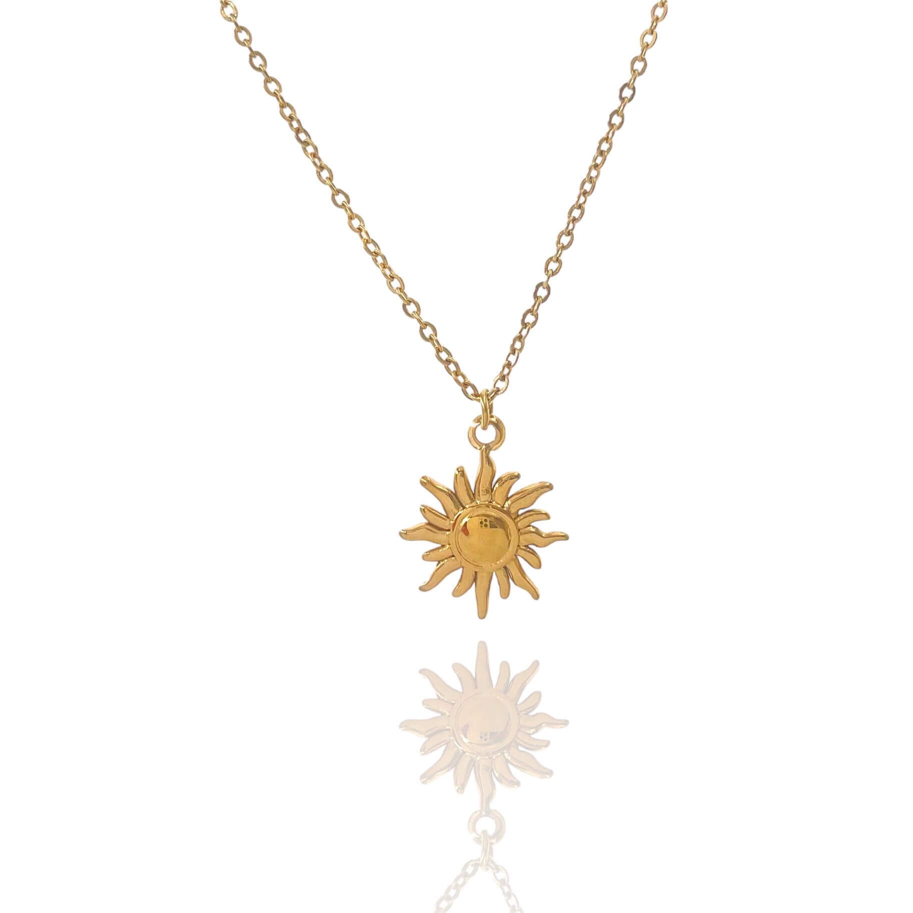 Collana regolabile acciaio sole