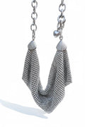 Collana regolabile metallo fazzoletto strass