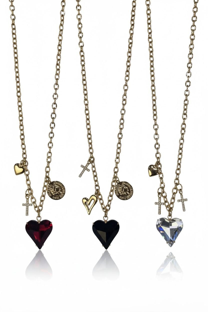 Collana acciaio cuore