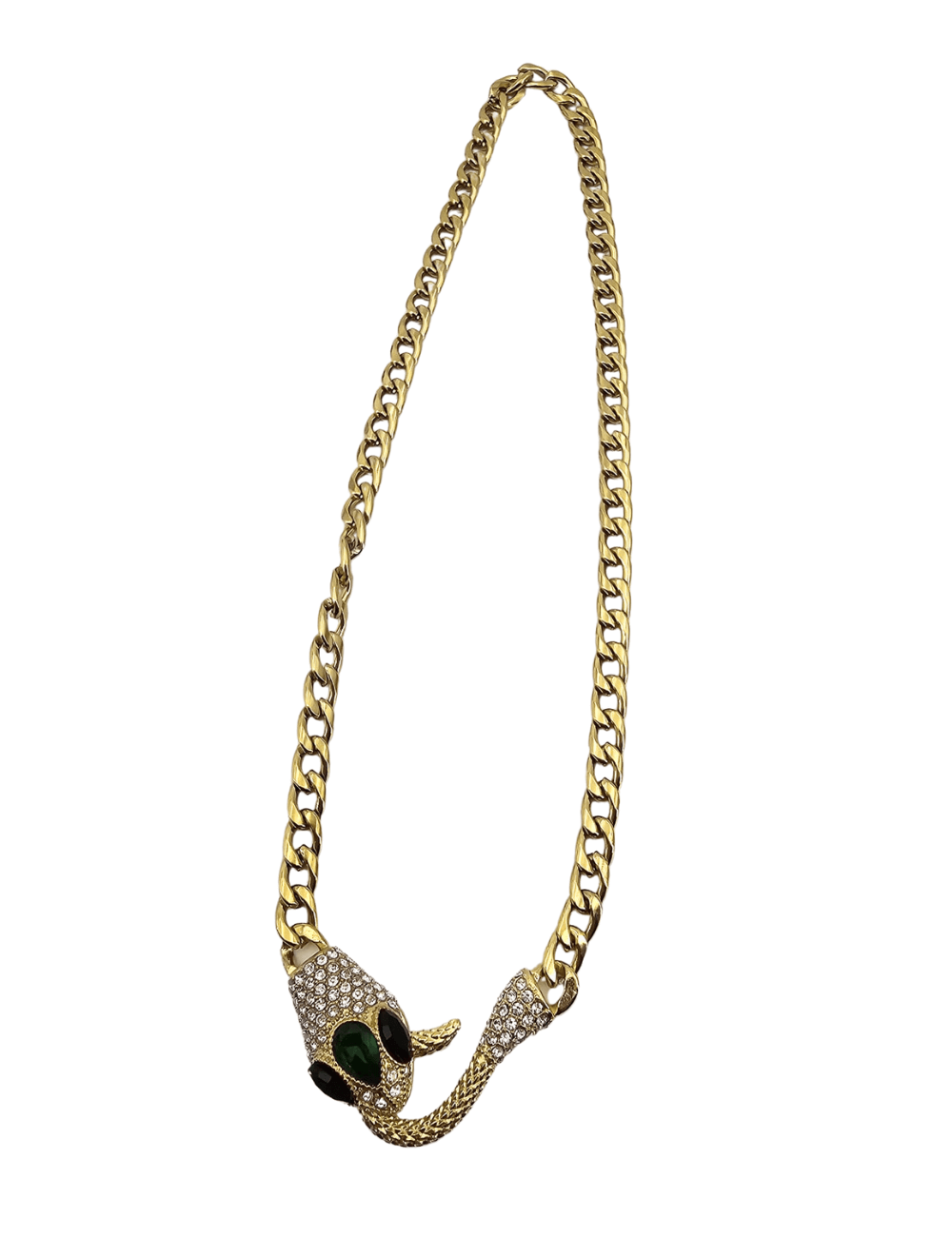 Collana acciaio catena serpe