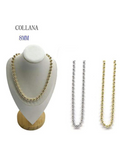Collana acciaio palline 8mm