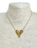 Collana acciaio catena cuore