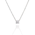 Collana acciaio con zircone