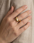 Anello acciaio ondina
