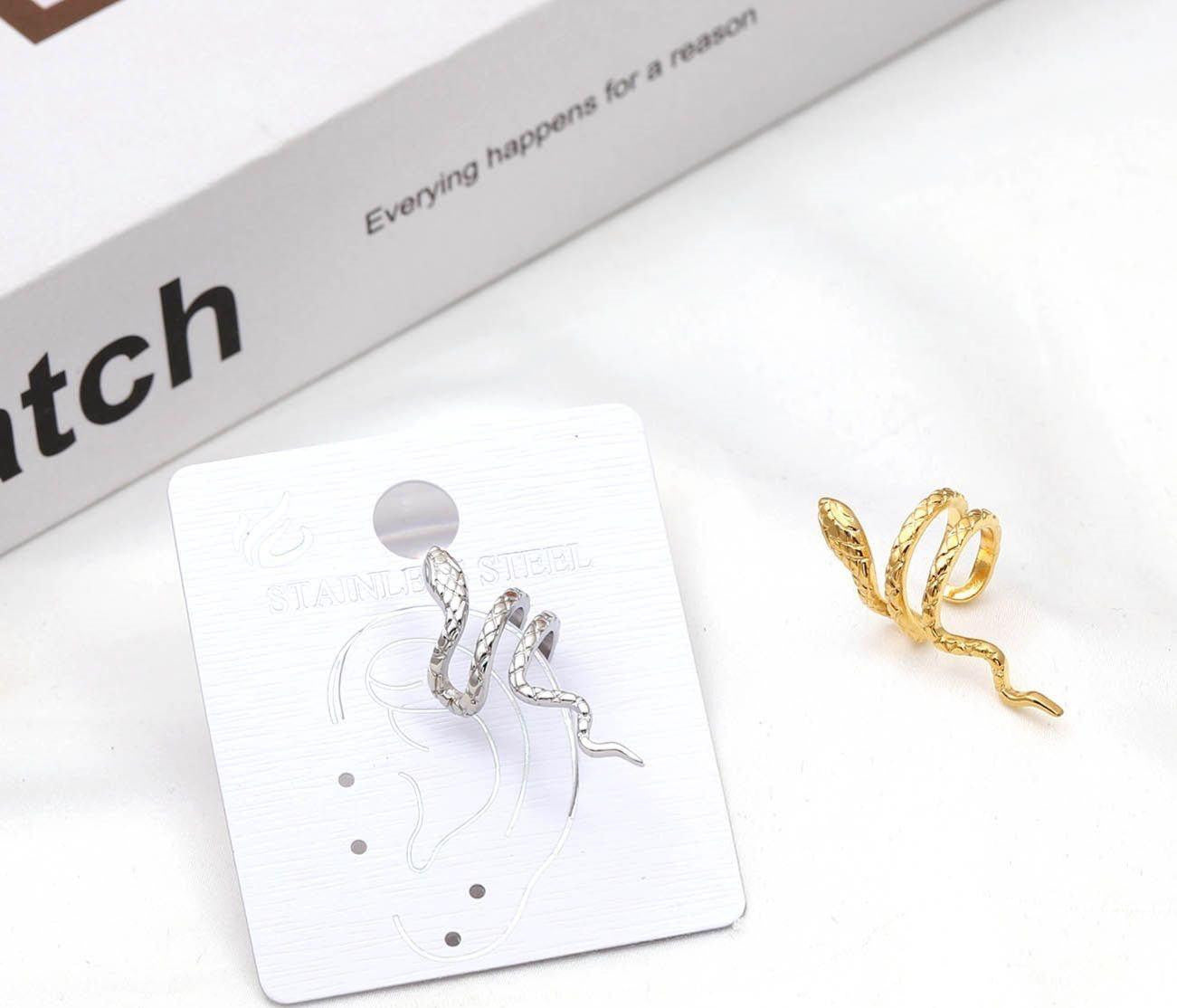 Ear Cuff acciaio serpente