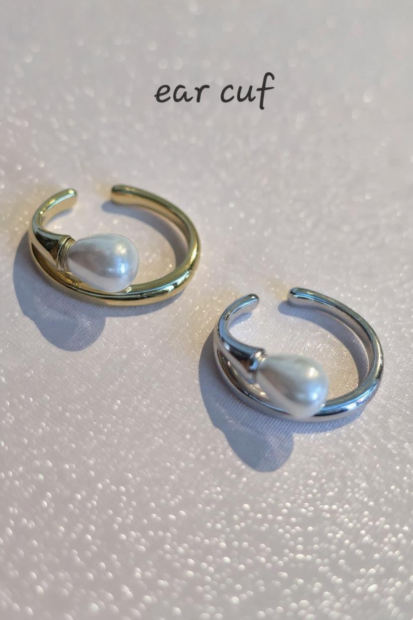 Ear Cuff acciaio perla