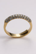 Anello acciaio pavè strass