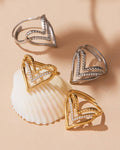 Anello acciaio punta strass