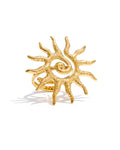 Anello acciaio sole