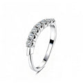 Anello acciaio 7 zirconi