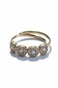 Anello acciaio tondini strass