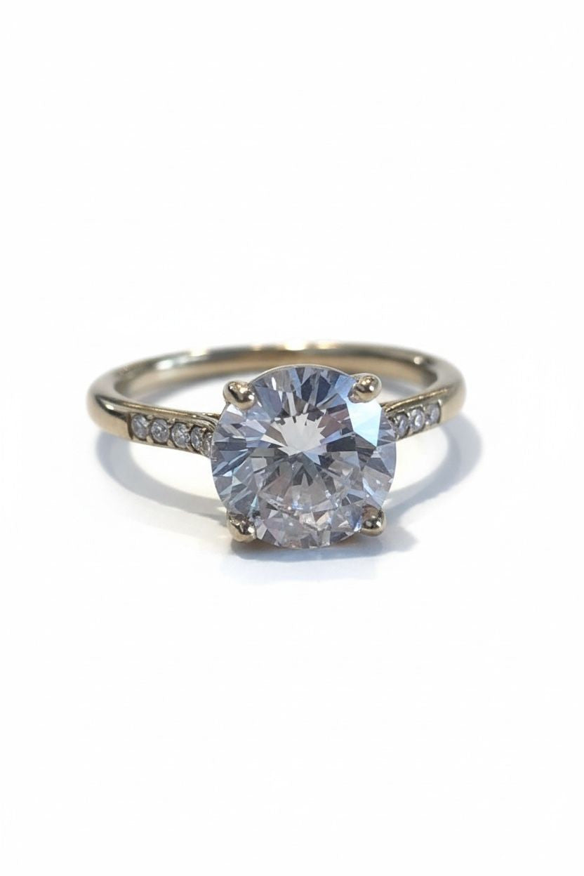 Anello acciaio zircone