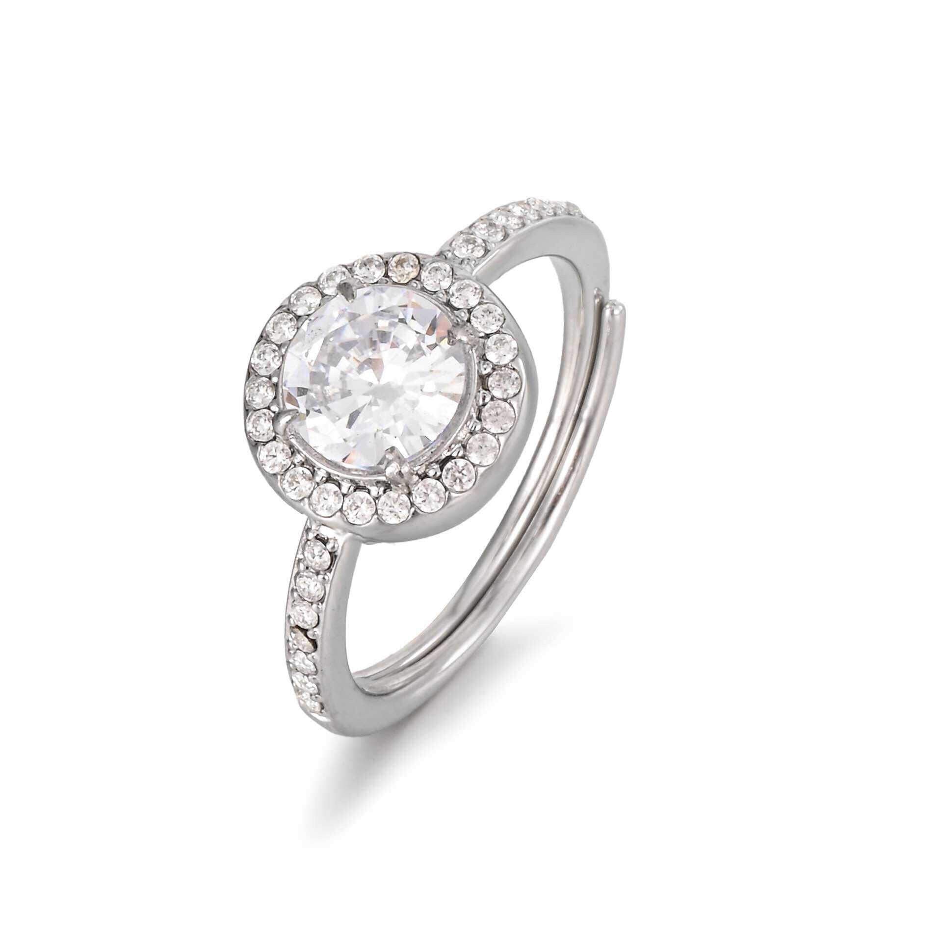 Anello acciaio zircone