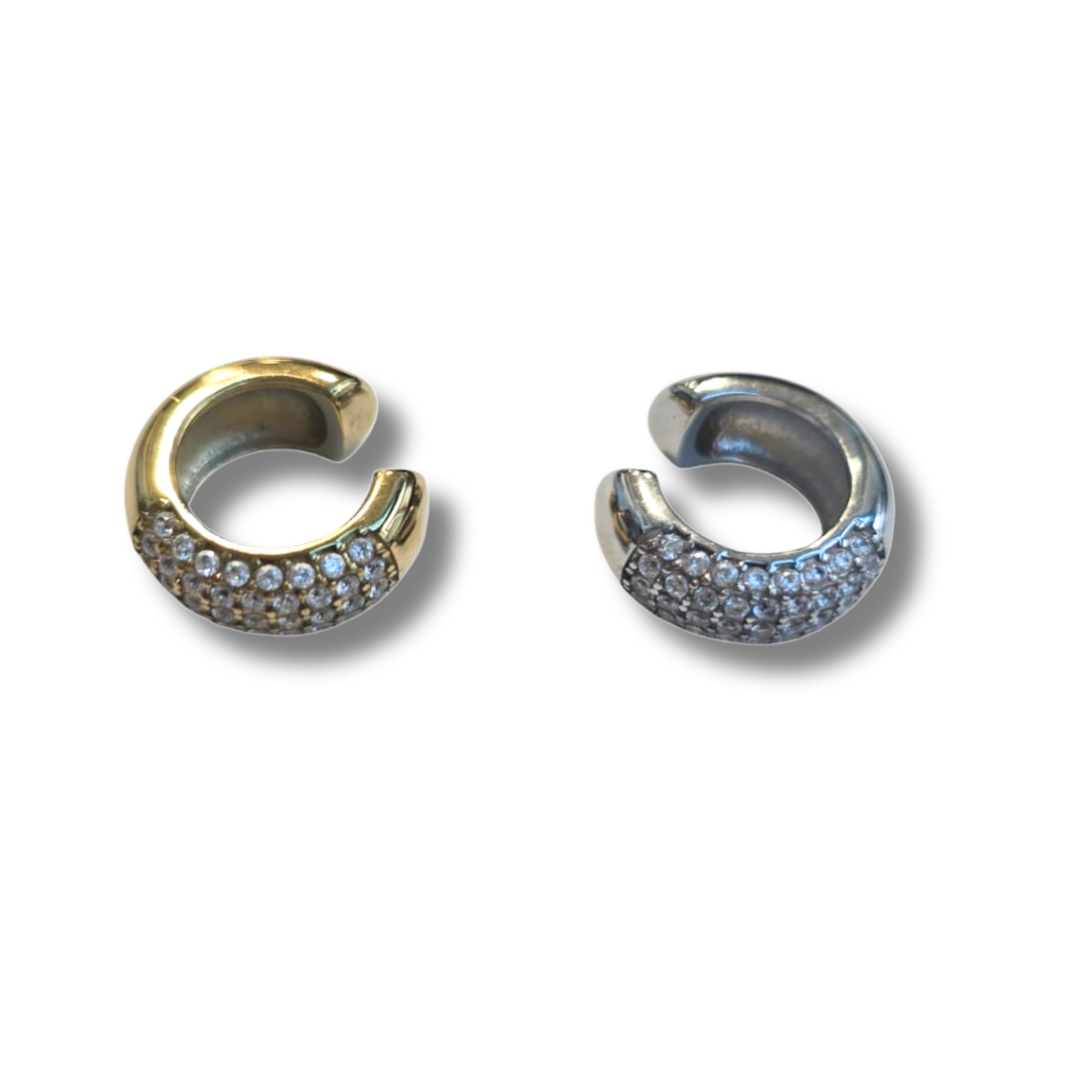 Ear Cuff acciaio strass