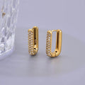 Orecchini cerchi acciaio strass 2cm