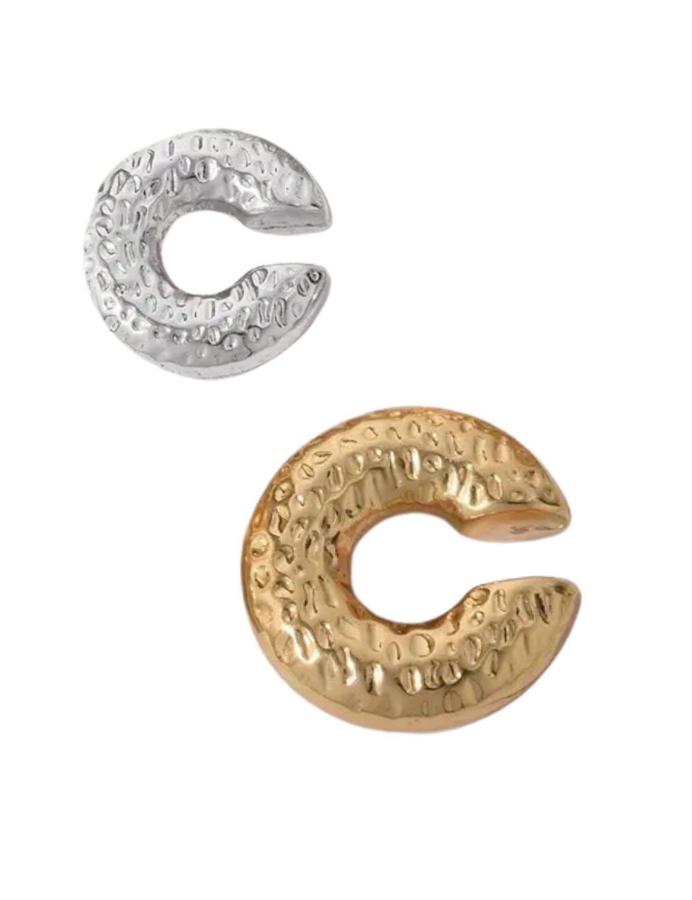 Ear Cuff acciaio martellato