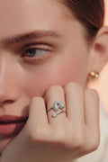 Anello acciaio letterina brillantata bold
