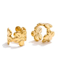 Ear Cuff orecchino acciaio fiori