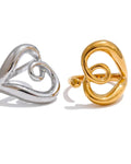 Anello acciaio cuore