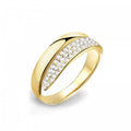 Anello acciaio fascia strass