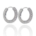 Orecchini cerchi acciaio strass