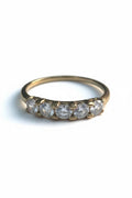 Anello acciaio 5 zirconi
