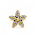 Anello acciaio fiore strass