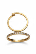 Anello acciaio fedina strass