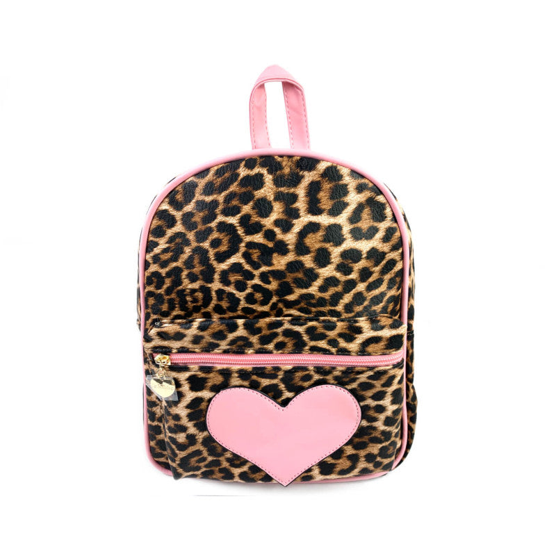 Bimba zainetto leopardato